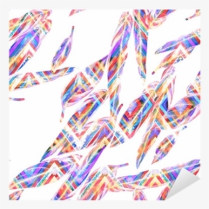 Colorful Watercolor Leaves Of Exotic Calathea Whitestar - Pattern