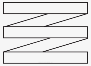 Zig Zag Coloring Page - Black-and-white - 1000x730 PNG Download - PNGkit