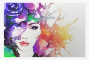 Woman Portrait - Abstract Watercolor