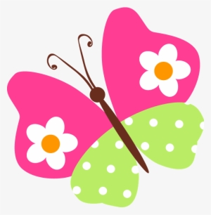 Mariposa Floreada - Borboletas Png Fundo Transparente