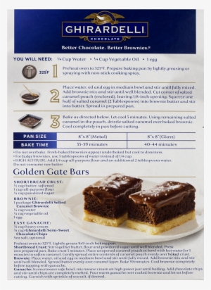 Ghirardelli Chocolate Premium Brownie Mix Salted Caramel,