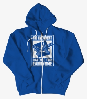 2nd Amendment Rated E For Everyone, Zipper Hoodie - Hoodie
