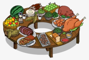 Buffet Png Clipart - Table Of Food Cartoon Png
