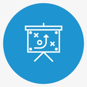 Circle - Strategy - Machine Learning Icon Blue