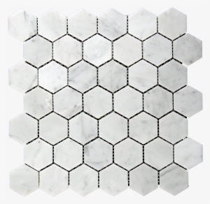 2" Bianco Gioia Marble Mosaic Tile Hexagon - Mesh
