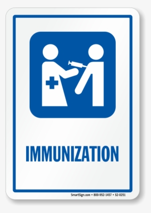 Immunization Hospital Vaccinations Sign With Injection - Hospital Registration