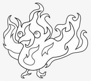 Phoenix Outline Clipart - Clip Art