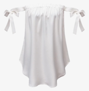White M Cheap Women Blouse Shirt Tied Sleeve Off The