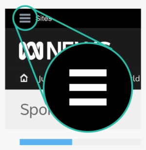 A Close Up Of The Menu Icon, Known As A Hamburger Menu - Graphic Design