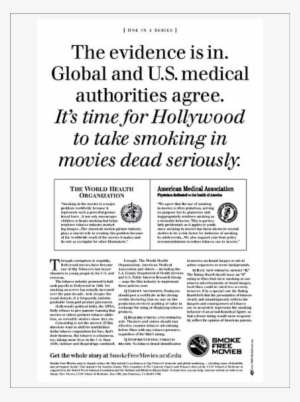 Smokefreemovies Ad That Ran In The California Edition - Cabin Fever