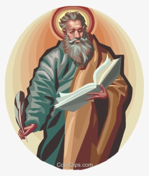 Saint Matthew Royalty Free Vector Clip Art Illustration - Matthew The Apostle