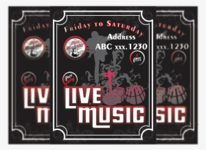 Musica En Vivo Diseño De Cartel Modelo - Design