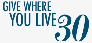 Give Where You Live 30 Blue Logo - Graphic Design