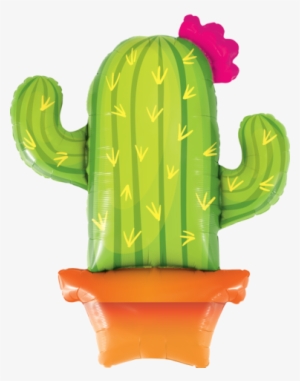 Cactus With Flower Foil Supershape 99cm Balloon - Cactus Qualatex