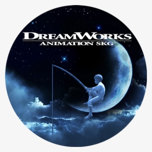 Dreamworks Animation Logo Png - Dreamworks Boy On The Moon