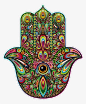 Bumper Sticker / Decal - Hamsa Hand Amulet Psychedelic Pillow Case