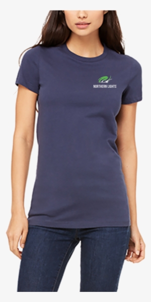 Northern Lights™ Logo Short Sleeve Tee- Navy - Keep Calm And Moonwalk Custom Favorite Tee - 6004