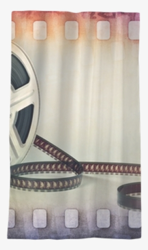Colorful Film Strip, Film Reel Background Sheer Window