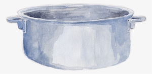 Omitted Watercolor Production Art For Tat Commercial - Stock Pot