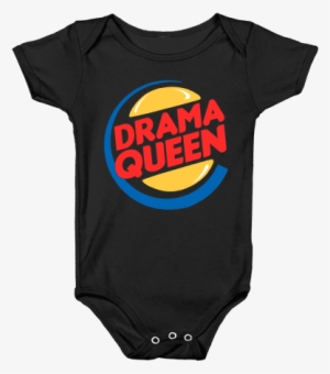 Drama Queen Burger Parody Baby Onesy - Weed Onesie Baby