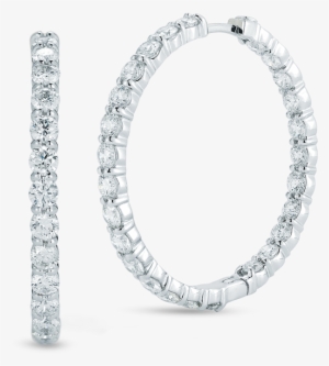 Roberto Coin Perfect Diamond Hoops™ 18k White Gold - Body Jewelry