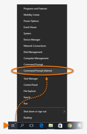 Right-click The Windows Start Button And Select Command - Name Server