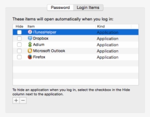 Login Items Window In Mac Os - Change-of-shift Report