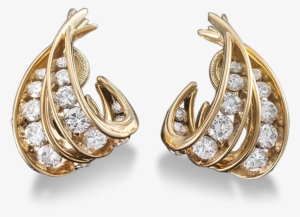 Diamond J-hoop Earrings - Earrings