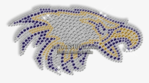 Sparkling Eagle Head Rhinestone Iron On Transfer Design - Fish