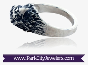 Sterling Silver Eagle Head Ring - Peridot And Diamond Halo Ring