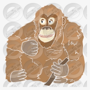 Ape Clipart Orangutan - Ape