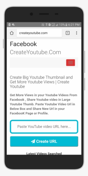Paste The Youtube Video Url To Site & Copy New Url - Mobile Phone