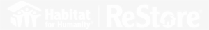 Habitat Restore Logo White Text Transparent Background - Fox Cities Habitat For Humanity Restore Blue