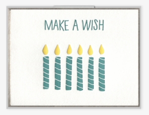 Make A Wish Letterpress Greeting Card - Greeting Card