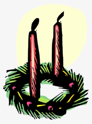 Christmas/advent Wreath Royalty Free Vector Clip Art