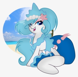 Mintoria, Beach, Female, Pokémon, Ponified, Pony, Primarina, - Cartoon