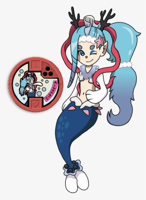 Mermarina Tribe - Yo-motion Yo-kai Watch Series 2 Pittapatt Yokai Medal