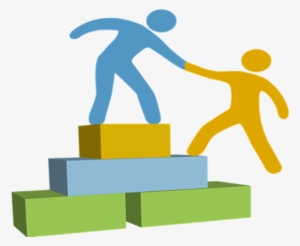 One Shadow Figure Lends A Hand To Another And Helps - Training Mentoring