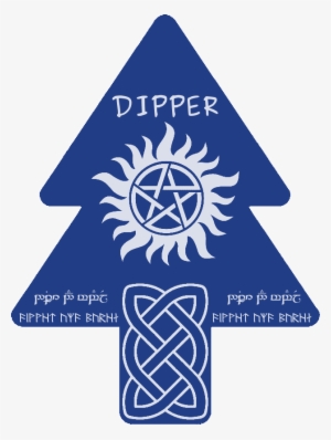 The Blue Pine Tree Symbol From Dipper's Hat But Decorated - Supernatural T Shirts