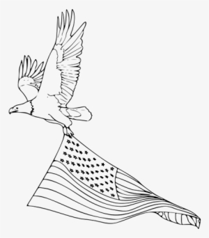 Flag In The Wind Drawing At Getdrawings - Simple Flying Bald Eagle Drawing