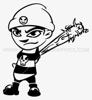 Gothic Kid - Cartoon