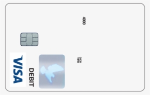 Visa Debit Hologram Emv Silver6 Vert - Credit Card Hologram Png