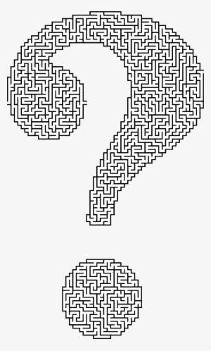 Clipart - Maze In Shape Of A Question Mark
