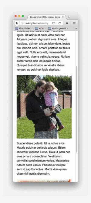Our Example Site As Viewed On A Narrow Screen With - Portrait