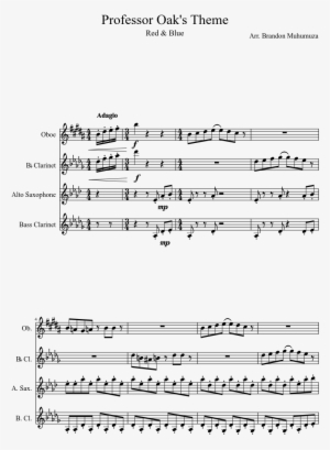 Professor Oak's Theme Sheet Music Composed By Arr - Spartito Heart Of Courage Flauto
