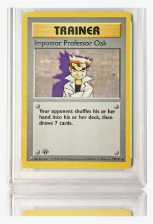 Psa 8 1st Edition Imposter Professor Oak - Professor Oak Card