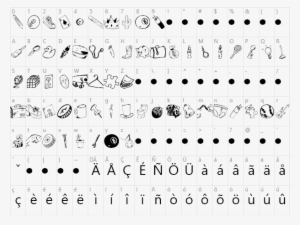 Dingbats Garage Sale Example Garage Sale Character - Aliens Font