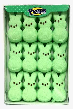 Peeps Green Marshmallow Bunnies 12 Pack - Marshmallow Bunny Green Peeps