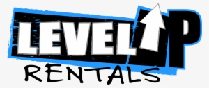 Level Up Rentals Logo Transparent - Level Up Text Design