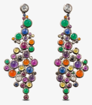 Chromaphiliac-earrings - Colorful Gemstone Earrings